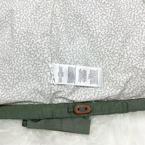 COLUMBIA Cotton Blend Spring/Fall Jacket Sage Green with Brown Leather Detail - Picture 7 of 16